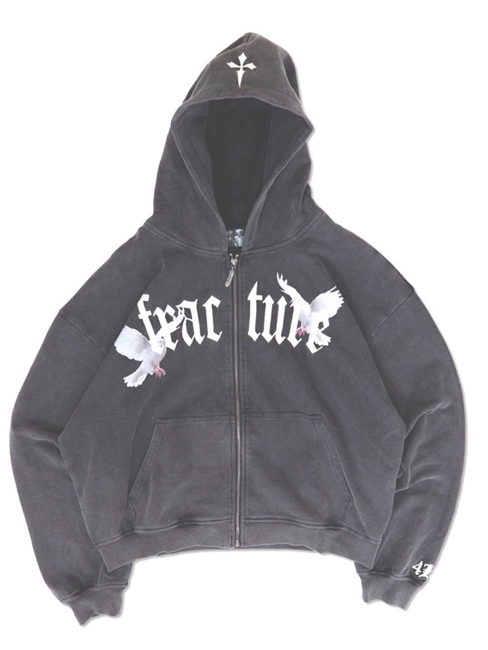 NWT Fracture Kenkyo Full Zip RYUK ZIPUP - WASHED BLACK XS